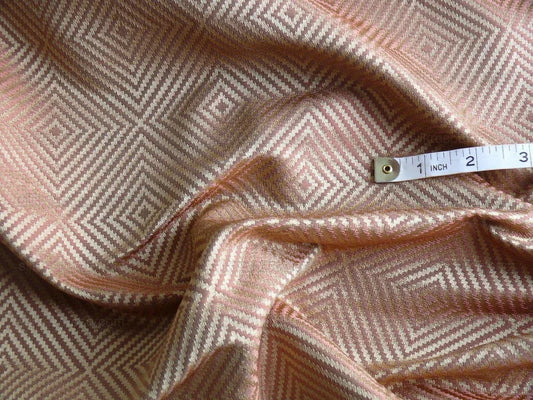 Kravet Coutour Silk Lampas Square Red & Gold 2.2y