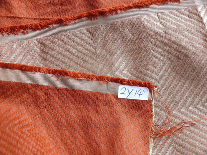 Kravet Coutour Silk Lampas Square Red & Gold 2.2y