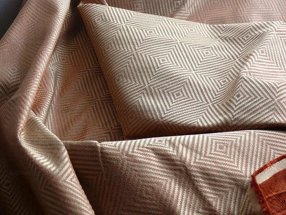 Kravet Coutour Silk Lampas Square Red & Gold 2.2y