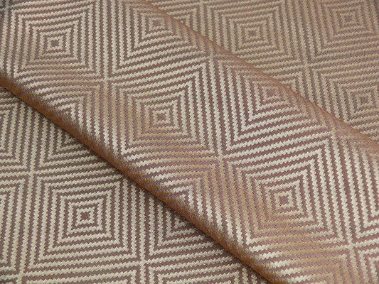 Kravet Coutour Silk Lampas Square Red & Gold 2.2y