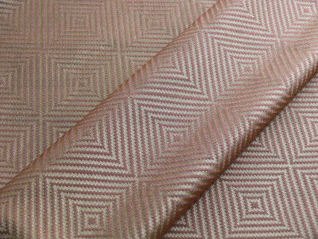 Kravet Coutour Silk Lampas Square Red & Gold 2.2y