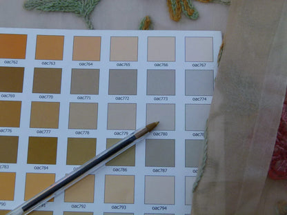 By Yard Kravet Design Embroidered Organza Wool Crewel Red Floral 8515.3 MSRP USD 199/y