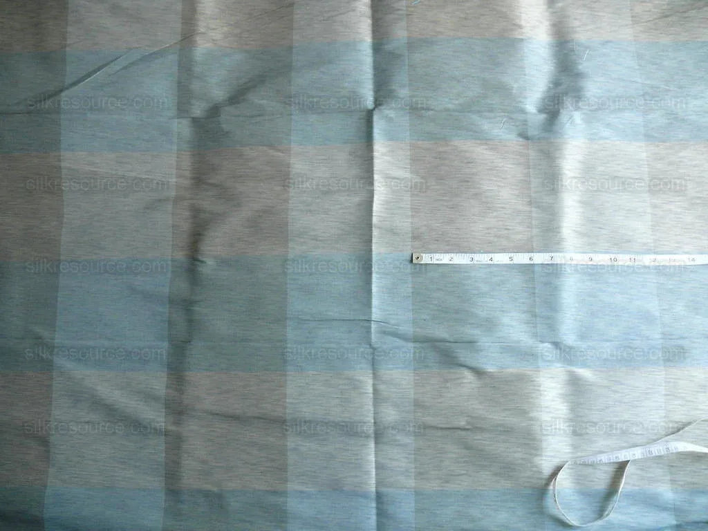 Kravet Couture "enlighten" Super Thick Silk Blue &charcoal Plaid