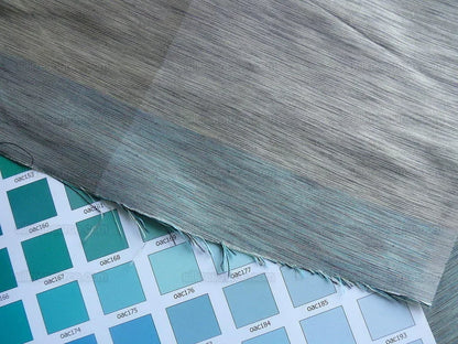 Kravet Couture "enlighten" Super Thick Silk Blue &charcoal Plaid