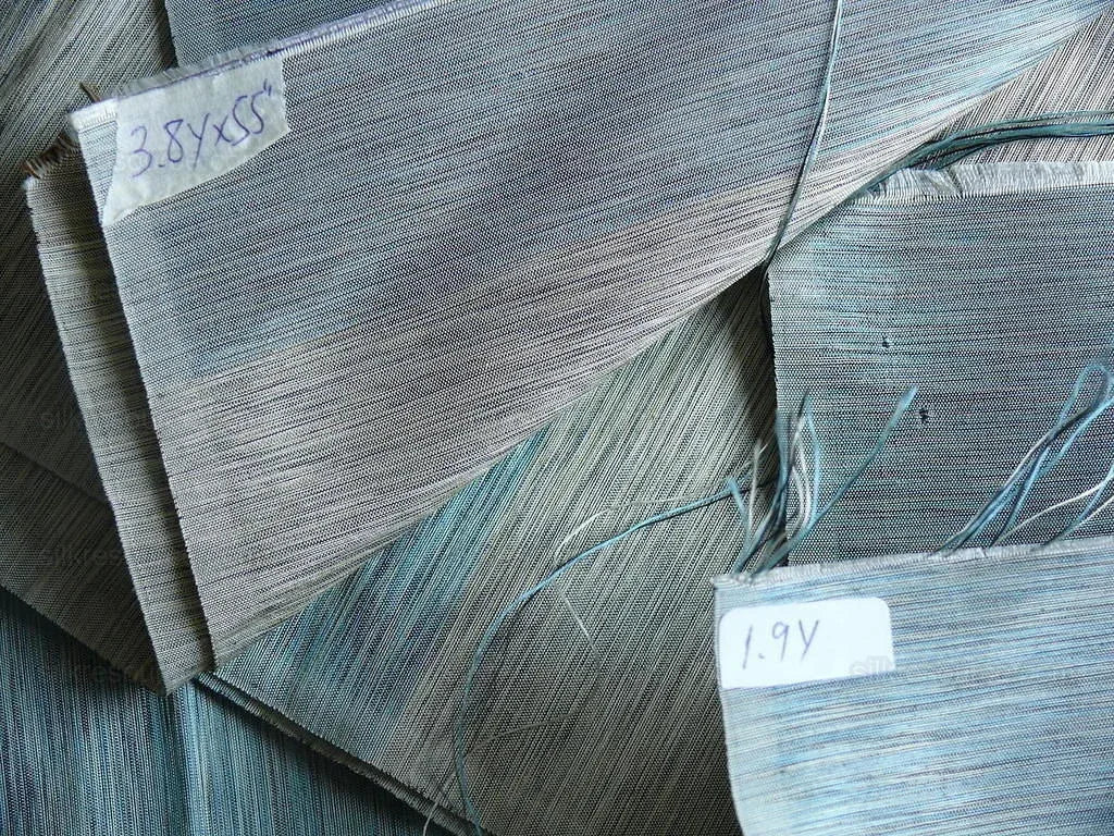 Kravet Couture "enlighten" Super Thick Silk Blue &charcoal Plaid