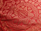RENAISSANCE ARTICHOKE SILK DAMASK in Cabernet Red & Copper