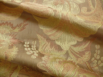 **On hold Coraggio Textile Buonarroti Tobacco Brown Silk Lampas Designed By Michelangelo - 3 yards