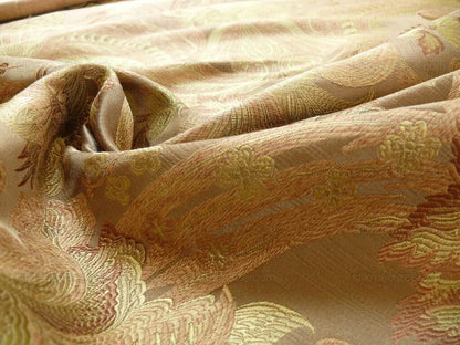 **On hold Coraggio Textile Buonarroti Tobacco Brown Silk Lampas Designed By Michelangelo - 3 yards
