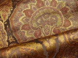 100%silk Lampas Rich "java"brown Gold Kaleidoscope MSRP USD 300/y