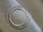 100% SILK DUPIONI CHENILLE EMBROIDERY WHITE "MOON"