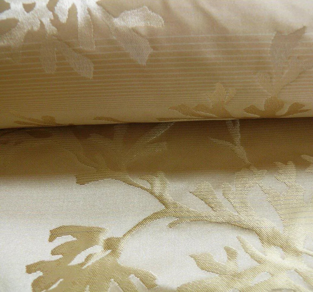 SLEEK 100%SILK DAMASK SEA CORAL VANILLA WHITE & AMBER