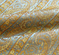 HiEND SILK LAMPAS MINI PAISLEY STRIPE SLATE BLUE BRONZE (216Sage