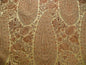 BTY FAB 100% SILK LAMPAS CASHMERE PAISLEY "JAVA" BROWN
