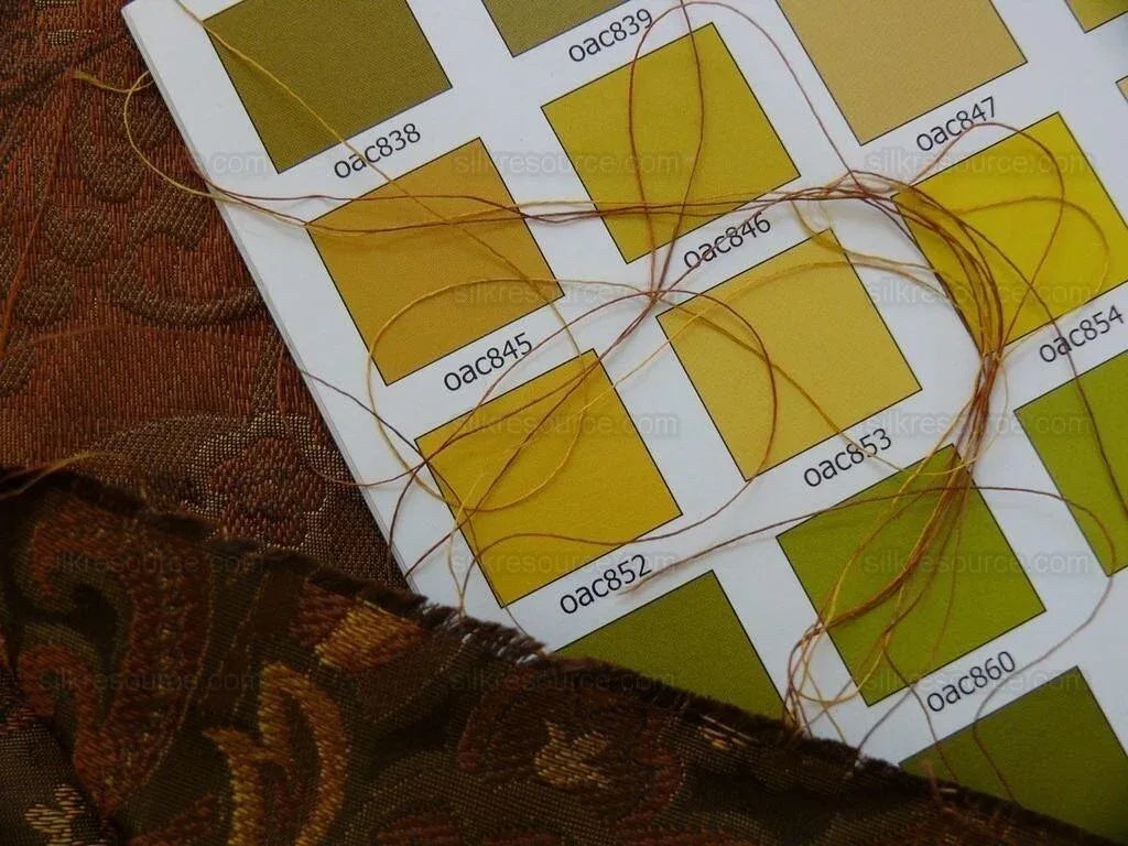 By Yard Hiend 100% Silk Lampas Cashmere Paisley "coffee" MSRP USD200+/yard