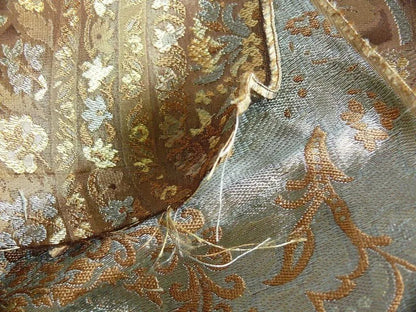 Bty Fab 100% Silk Lampas Cashmere Paisley "sumatra" Brown MSRP USD200+/yard