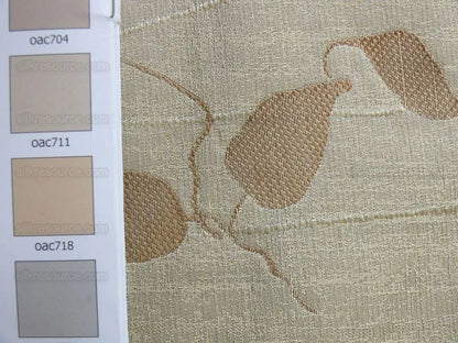 by yard High End100%silk Lampas Deco Vine Flower "safari" Silver Gray Brown Beige  MSRP USD 360/y