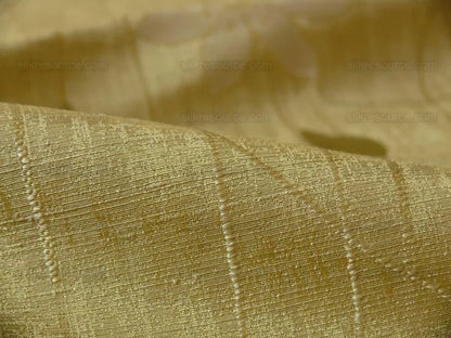 High End 100%silk Lampas Deco Vine Flower "butter" Gold White Green MSRP USD 360/y