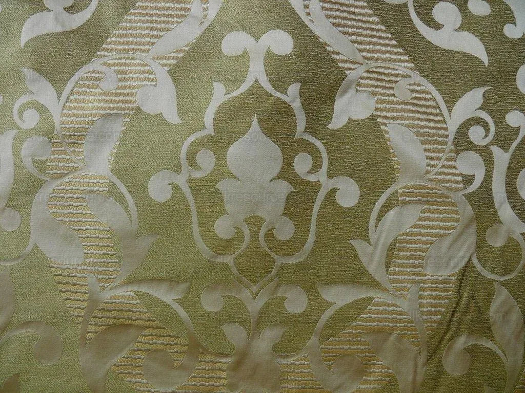 Scalamandre Calvin Fabrics 100%silk Damask Lotus Acadia Green MSRP USD 200+/Y