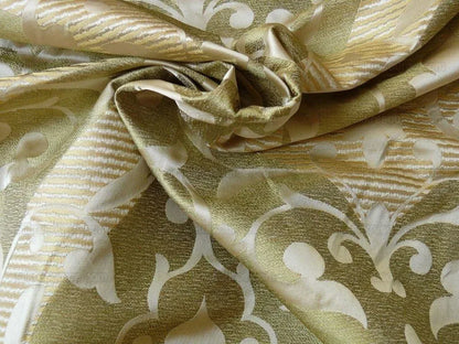 Scalamandre Calvin Fabrics 100%silk Damask Lotus Acadia Green MSRP USD 200+/Y