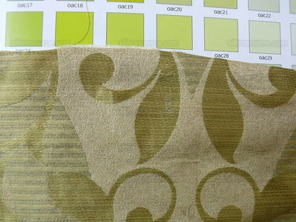 Scalamandre Calvin Fabrics 100%silk Damask Lotus Acadia Green MSRP USD 200+/Y