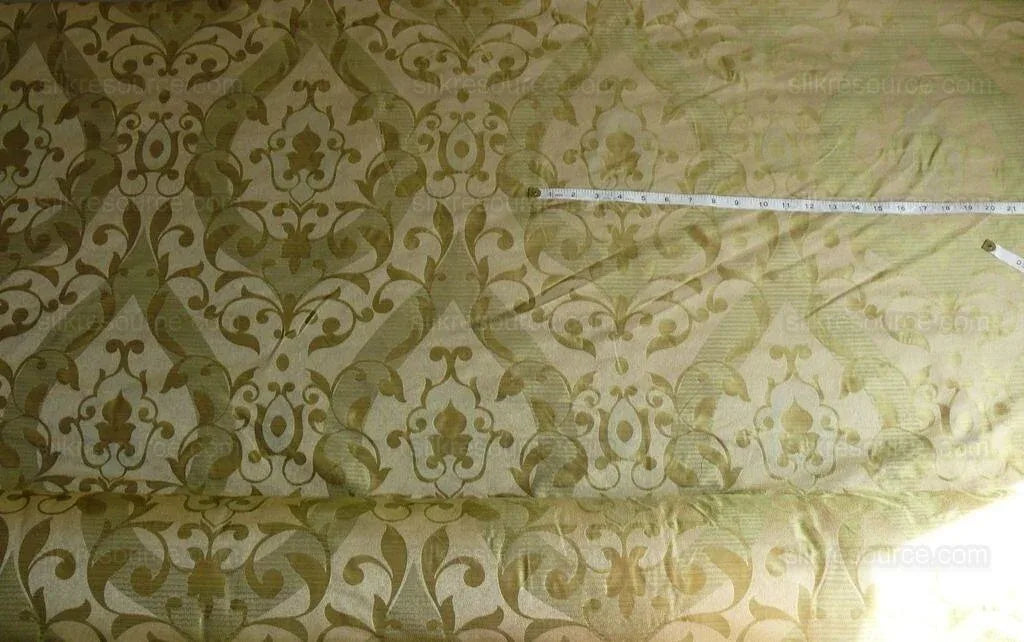 Scalamandre Calvin Fabrics 100%silk Damask Lotus Acadia Green MSRP USD 200+/Y