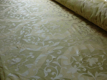 Scalamandre Calvin Fabrics 100%silk Damask Lotus Acadia Green MSRP USD 200+/Y
