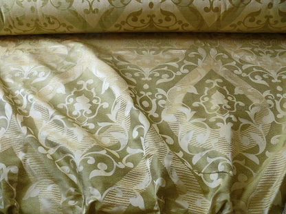 Scalamandre Calvin Fabrics 100%silk Damask Lotus Acadia Green MSRP USD 200+/Y