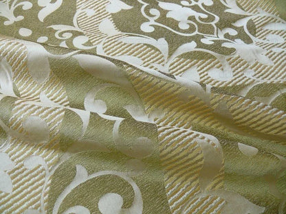 Scalamandre Calvin Fabrics 100%silk Damask Lotus Acadia Green MSRP USD 200+/Y