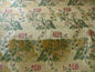 by yard Palais Brocade 100%silk Lampas Gold Green Red