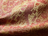 Bty Klimt In 100% Silk Lampas! Art Deco "440 Mulberry" Red Pink MSRP USD 275/y