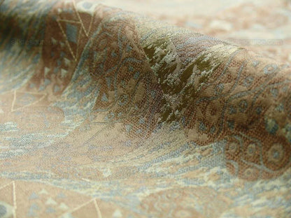 Bty Klimt 100% Silk Lampas! Art Deco "fir Tree" Green Blue MSRP USD 275/y