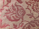 100% SILK JACQUARD PAPERCUT POM FLOWER "CURRANT" RED