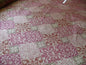 KRAVET 100% SILK LAMPAS ASIAN TILE "PLUM" RED GOLD BTY MSRP$216