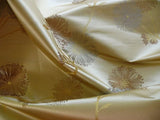 Bty Stunner!100%silk Lampas Satin Mod Branch Tree"flax" Beige