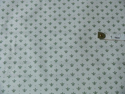ZIMMER RHODE Warner Petites Fluers de Lys Green White UK Chintz