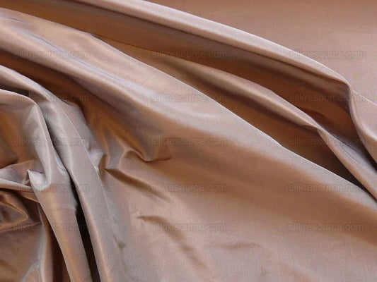 BY YD High End Designer 100% Silk Taffeta Raisin Dark Brown Frosty 56”wide T2