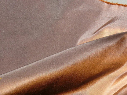 BY YD High End Designer 100% Silk Taffeta Raisin Dark Brown Frosty 56”wide T2