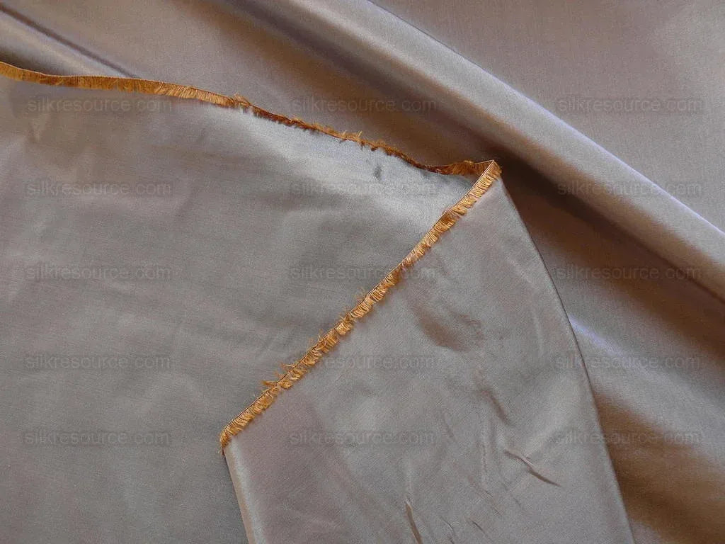 BY YD High End Designer 100% Silk Taffeta Raisin Dark Brown Frosty 56”wide T2