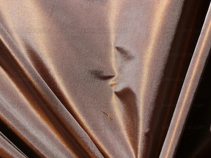 BY YD High End Designer 100% Silk Taffeta Raisin Dark Brown Frosty 56”wide T2