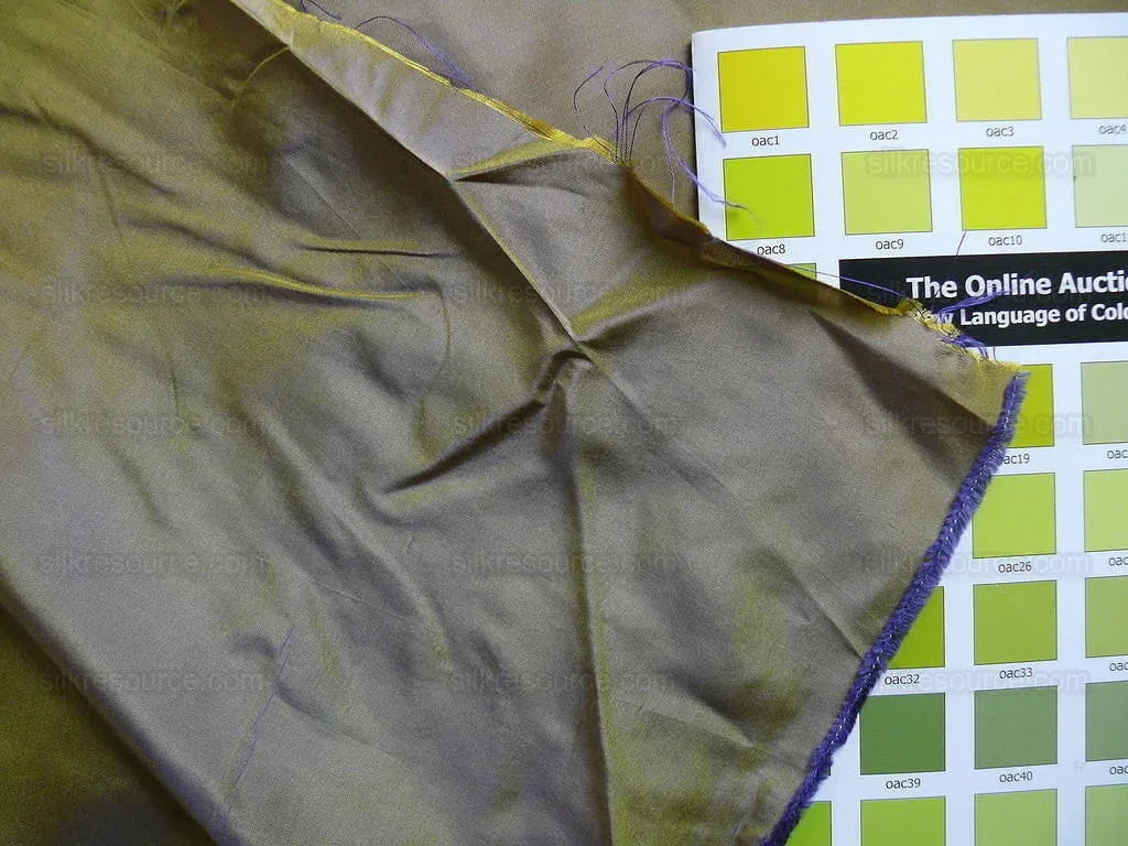 Hiend Italian 100% Silk Taffeta "carnaval" Chartreuse Deep Emerald Green Royal Purple Gold MSRP USD 300+/yard