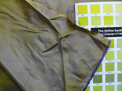 Hiend Italian 100% Silk Taffeta "carnaval" Chartreuse Deep Emerald Green Royal Purple Gold MSRP USD 300+/yard