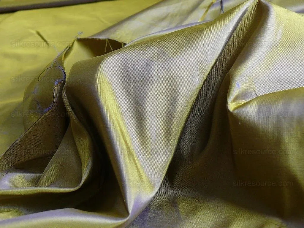 Hiend Italian 100% Silk Taffeta "carnaval" Chartreuse Deep Emerald Green Royal Purple Gold MSRP USD 300+/yard