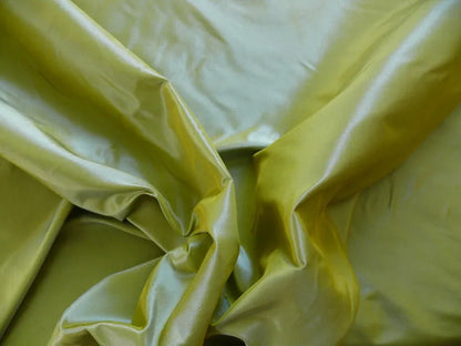 "CEYLON" 100%SILK TAFFETA JADE GREEN w GOLD SHOT BTY