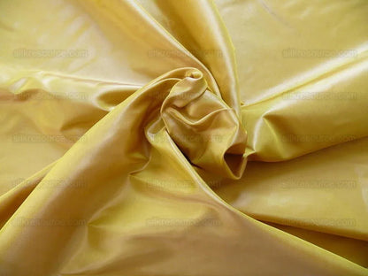 DESIGNER 100%SILK TAFFETA 24K GOLD w PINK SHOT SKU T16