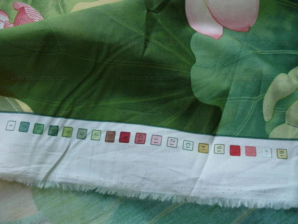 Brunschwig & Fils "nymphaea" Lotus Water-lily Pink Cotton Print