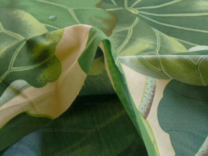 Brunschwig & Fils "nymphaea" Lotus Water-lily Pink Cotton Print