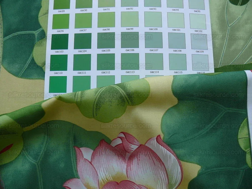 Brunschwig & Fils "nymphaea" Lotus Water-lily Pink Cotton Print