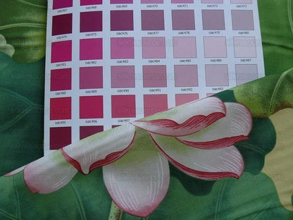 Brunschwig & Fils "nymphaea" Lotus Water-lily Pink Cotton Print