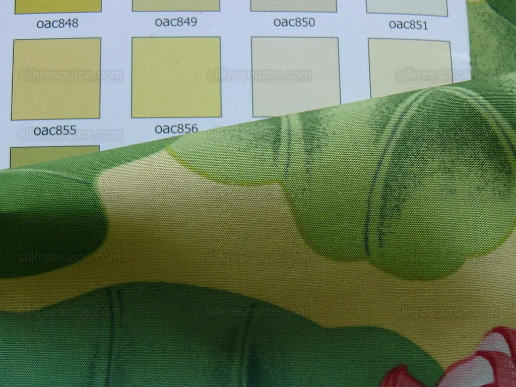 Brunschwig & Fils "nymphaea" Lotus Water-lily Pink Cotton Print