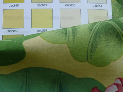 Brunschwig & Fils "nymphaea" Lotus Water-lily Pink Cotton Print